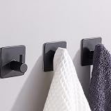 Aikzik Self Adhesive Hooks 4 Stainless Steel Heavy Duty Waterproof Black view 8