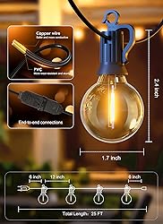 Brightown 25FT LED Outdoor String Lights, Plug-in