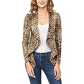 MINEFREE Women's Long Sleeve Classic Draped Open Front Lightweight Blazer(S-3XL)