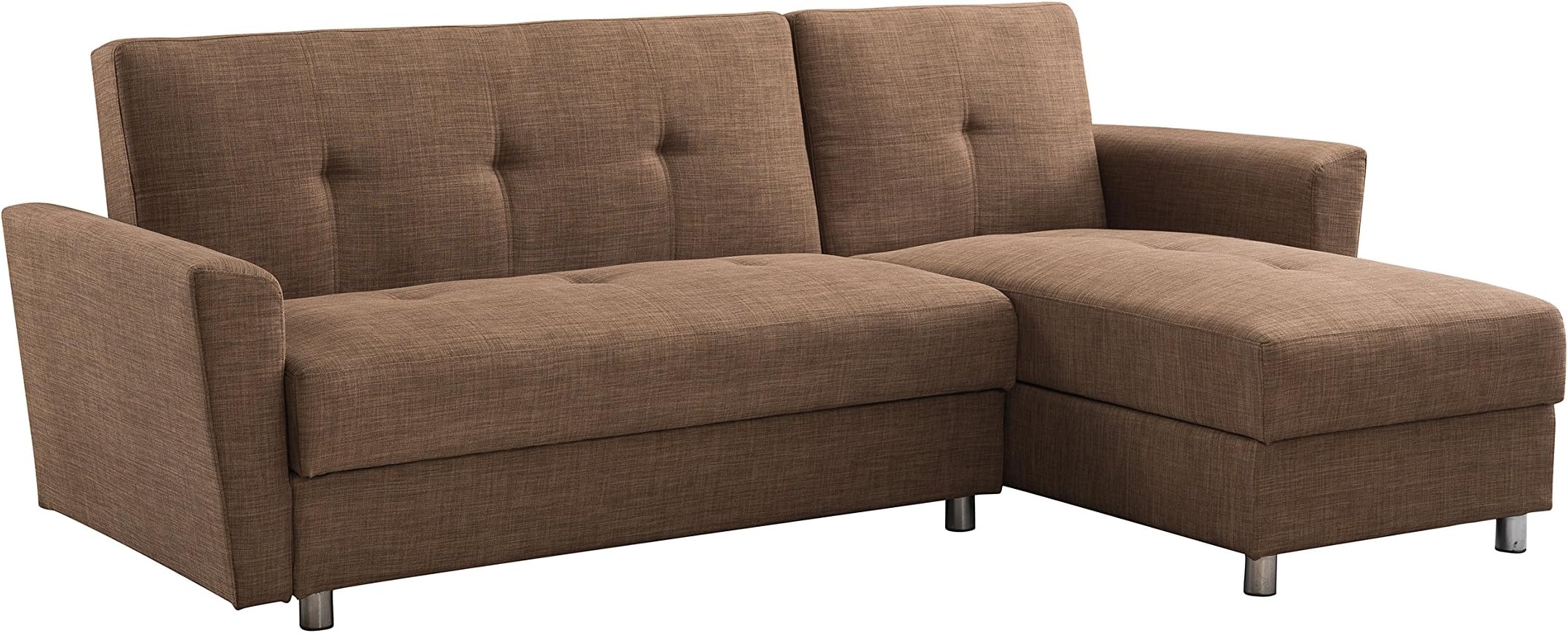 Westwood Tully 83-inch Brown Sleeper Sectional Sofa