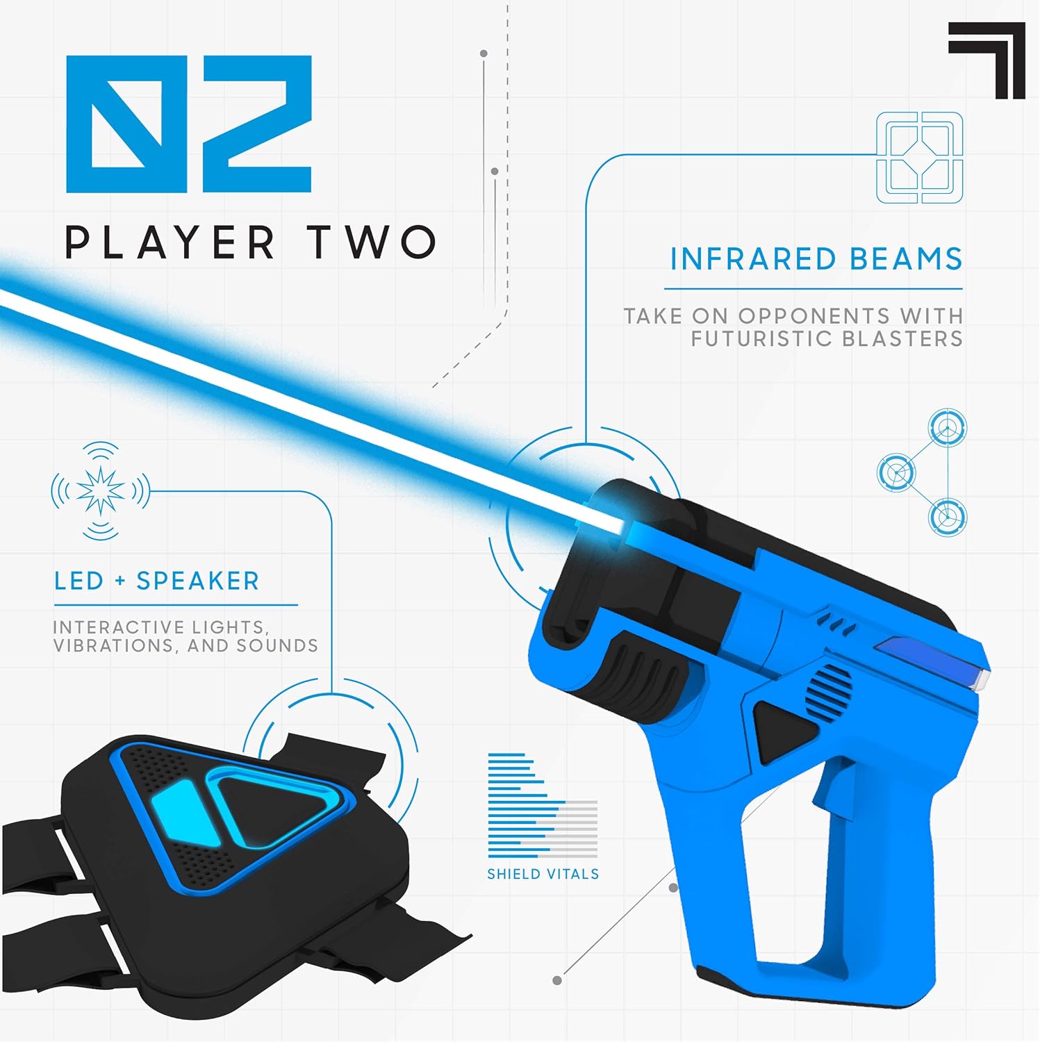 sharper image 2 player laser tag