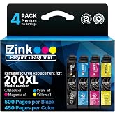 E-Z Ink Remanufactured Ink Cartridge Replacement for 200XL Ink Cartridges | Replacememt for Epson 200 for XP-200 XP-300 XP-310 XP-400 XP-410 WF-2520 WF-2530 WF-2540 Printer (4 Pack)
