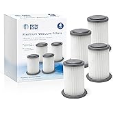 Fette Filter - CUAHF10 Vacuum Filters Compatible with Black + Decker POWERSERIES PRO 2in1 Cordless Vacuums HCUA525 Series. Compare to Part # CUAHF10 (4-Pack)