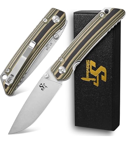 Amazon.com : Sitivien ST152 Folding Knife,K110(D2) Steel Blade