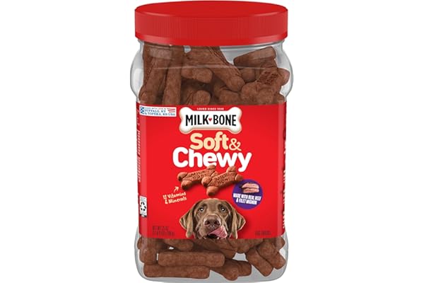 Milk-Bone Soft & Chewy Dog Treats, Beef & Filet Mignon Recipe, 25 Ounce