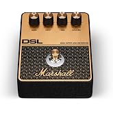 Marshall DSL Overdrive Distortion Pedal - Black and Gold | Volume, Gain, Deep and Tone Controls | 9V Battery or DC-powered