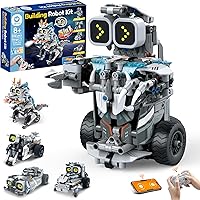Sillbird Robot Building Kit for Kids 8-12, 5 in 1 Remote & App-Controlled Dinosaur Toys Stem Toys for Kid, Educational Scienc