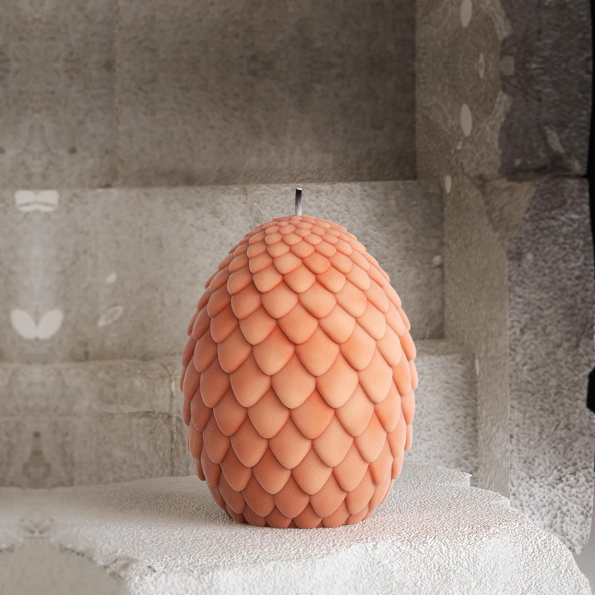 Dragon Egg Mold Dragon Scale Mold Scale Egg Mold Egg Candle Mold Resin Casting Mold Resin Making Molds Silicone Mold for Candle Home Decorate Mold 3D Animal Mold Candle Making Mold Wave Candle Mold
