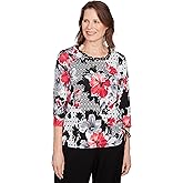 Patchwork Diamond Floral Top