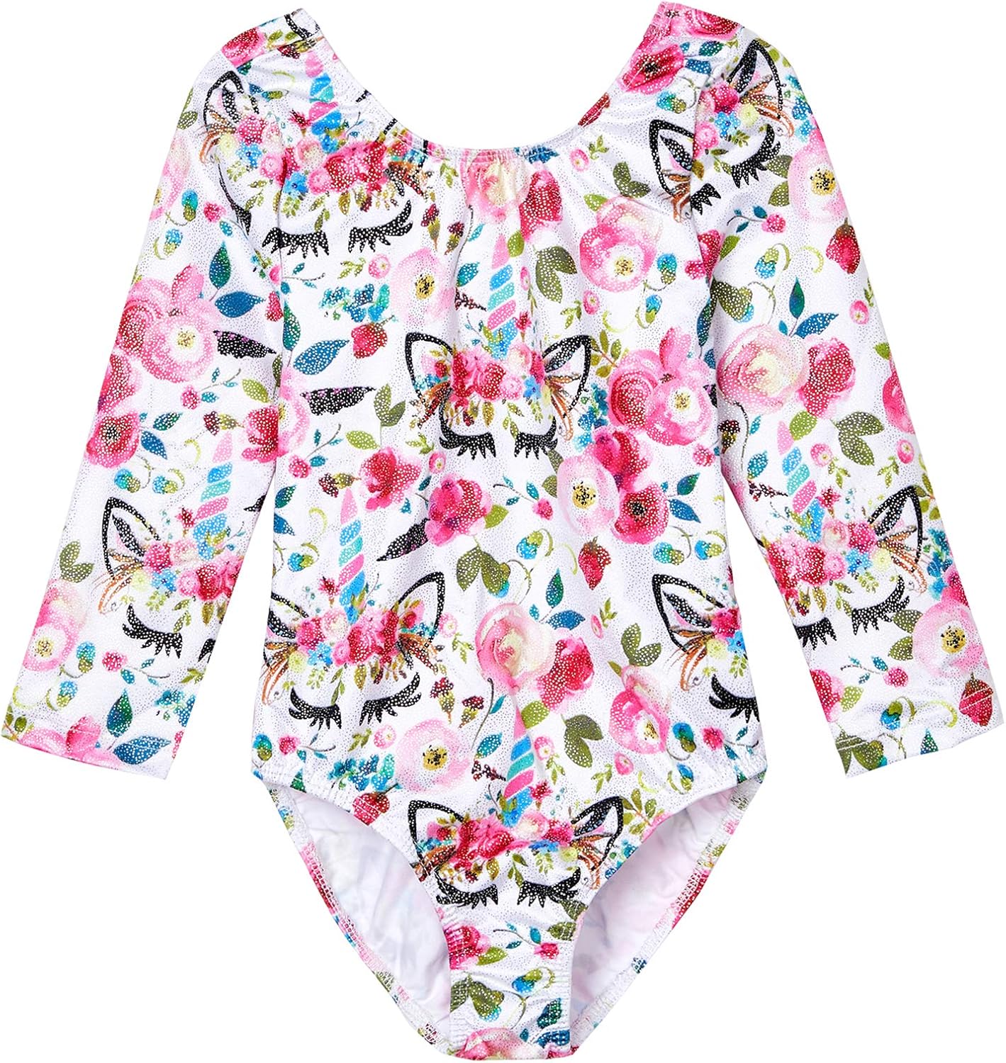 Midout Tollder Girls Fancy Cute Gymnastics Leotards One-Piece Sparkly Biketard for Kids 2-9T: Clothing