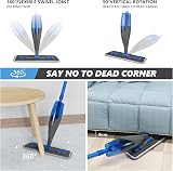 PAPCLEAN Spray Mop with 635ML Tank 4 Microfiber Pads Wet Dry Floor Cleaner view 2