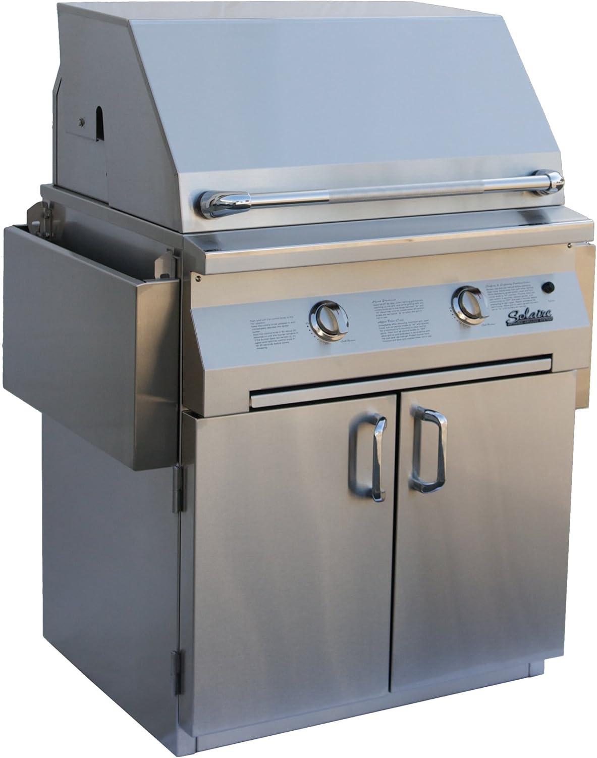 review Solaire 30-Inch InfraVection Natural Gas Cart Grill, Stainless Steel
