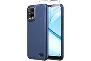 Mocotto for BLU View 5 Pro Phone Case with Tempered Glass Screen Protector,Dual Layer Heavy Duty Shockproof Protection Phone Case Cover for BLU View 5 Pro (Blue)
