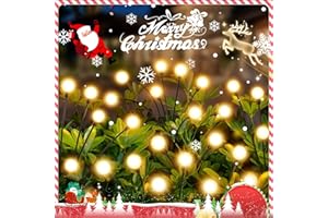 URAGO Solar Garden Lights, New Upgraded 2 Pack Solar Firefly Lights, Sway by Wind, Solar Outdoor Lights Waterproof, High Flexibility Swaying Solar Lights for Outside Yard Patio Pathway Decoration