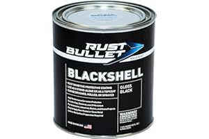 RUST BULLET BlackShell - Gloss Black - 1 Quart - Corrosion Preventive Coating, UV Resistant Rust Proofing Paint, Long-Lasting Metal Protection