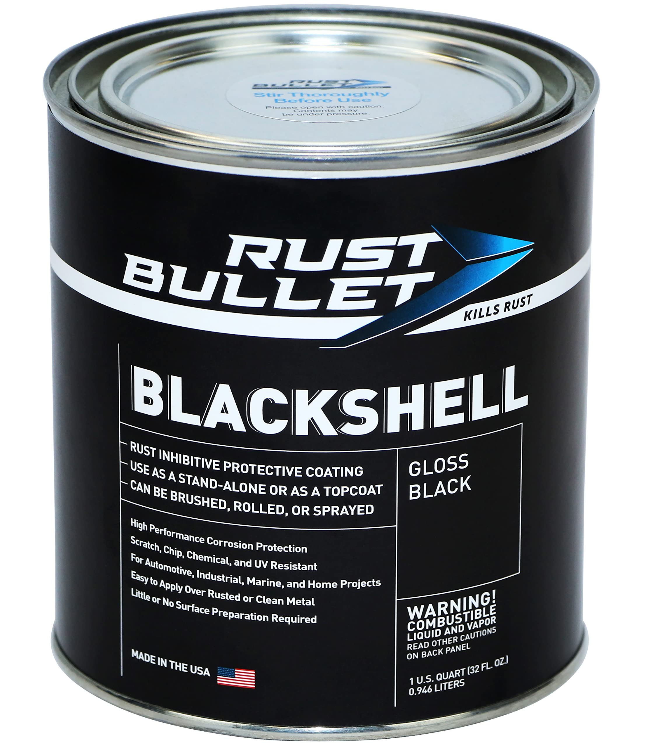 RUST BULLET BlackShell - Gloss Black - 1 Quart