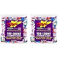 Zotz Fizzy Bulk Candy (Assorted, 200 Units)- Hard Candy Individually Wrapped- Assorted 7 Fruit Flavors, Cherry, Watermelon, Blue Raspberry, Apple, Orange & Grape- From Italy Since 1970
