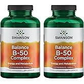 Swanson B-50 B-Complex - B Vitamin Complex with High Potency & Bioavailability - Promotes Immune System Support, Aids Heart Health, & Supports Healthy Nervous System - (250 Capsules) (2 Pack)
