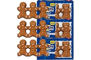 Needzo Gingerbread Peeps Candy Christmas Marshmallows, Holiday Desserts, Colorful Sugar Coated Character Shaped (Pack of 3) 9 Pieces Total