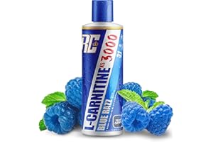 Ronnie Coleman Signature Series L-Carnitine XS 3000 Liquid, Amino Acids Metabolism and Lean Muscle Strength Support, Stimulant Free, Sugar Free, Zero Carbs, Blue Razz, 16 Oz