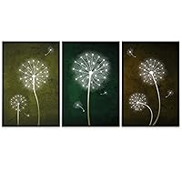 SIGNWIN Framed Canvas Wall Art Dandelion Canvas Prints Home Artwork Decoration for Living Room,Bedroom - 16