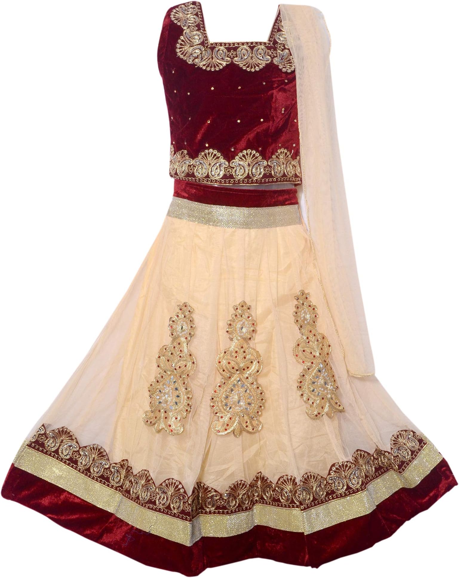 Sky Heights Girls Lehenga Choli Set
