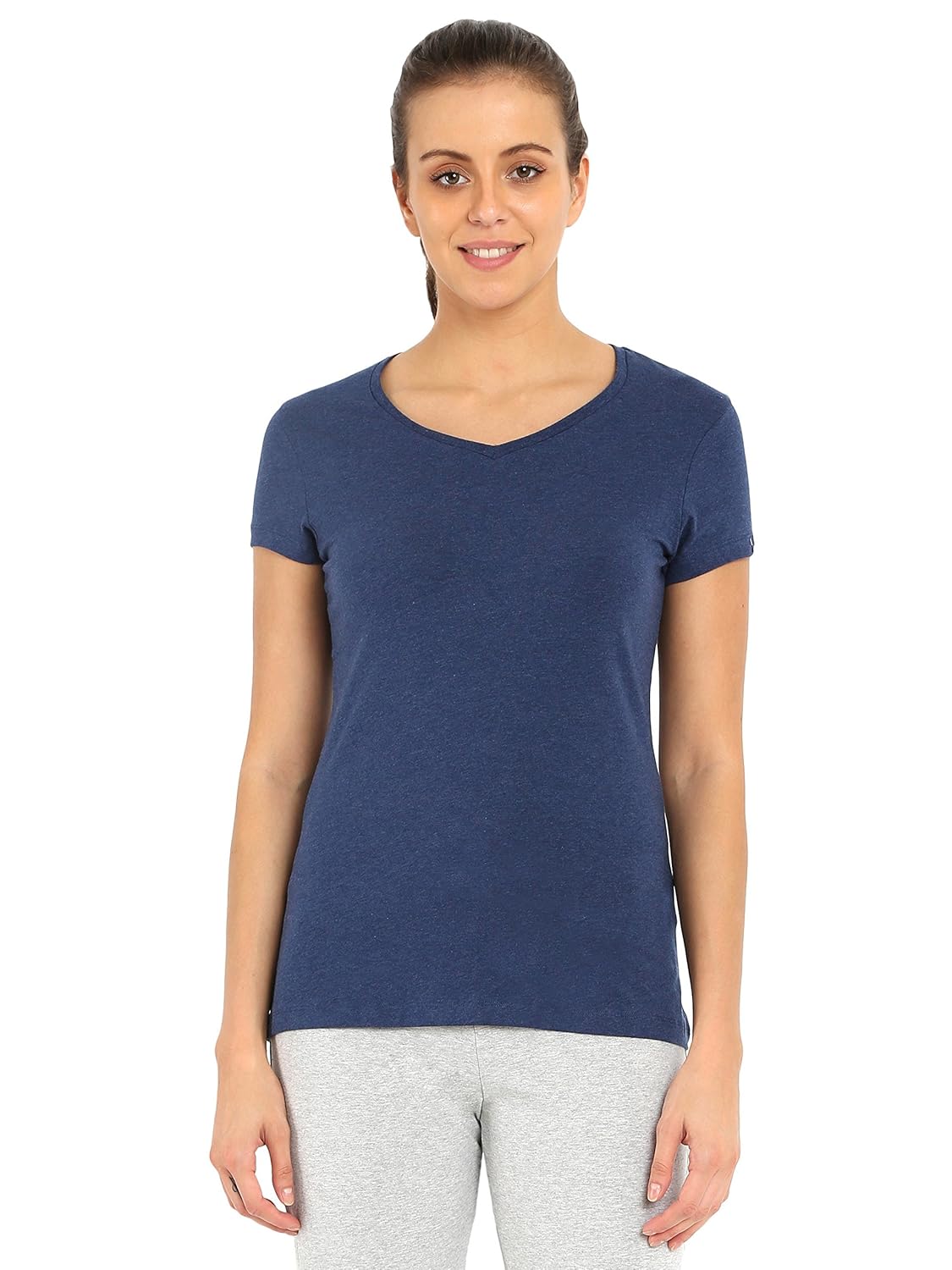 jockey women's cotton v-neck tee