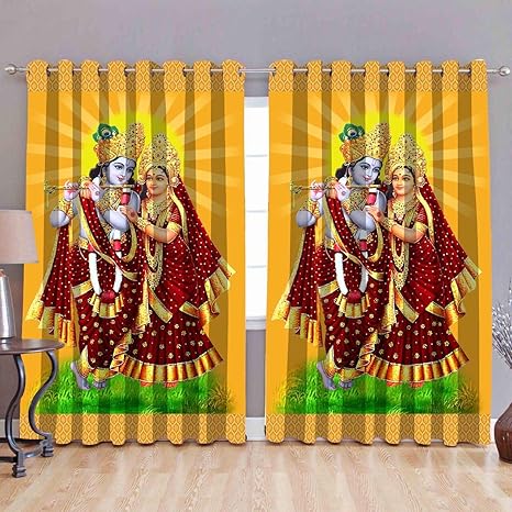 Buy Harshika Home Furnishing Digital Printed God Radhey Krishna 3d