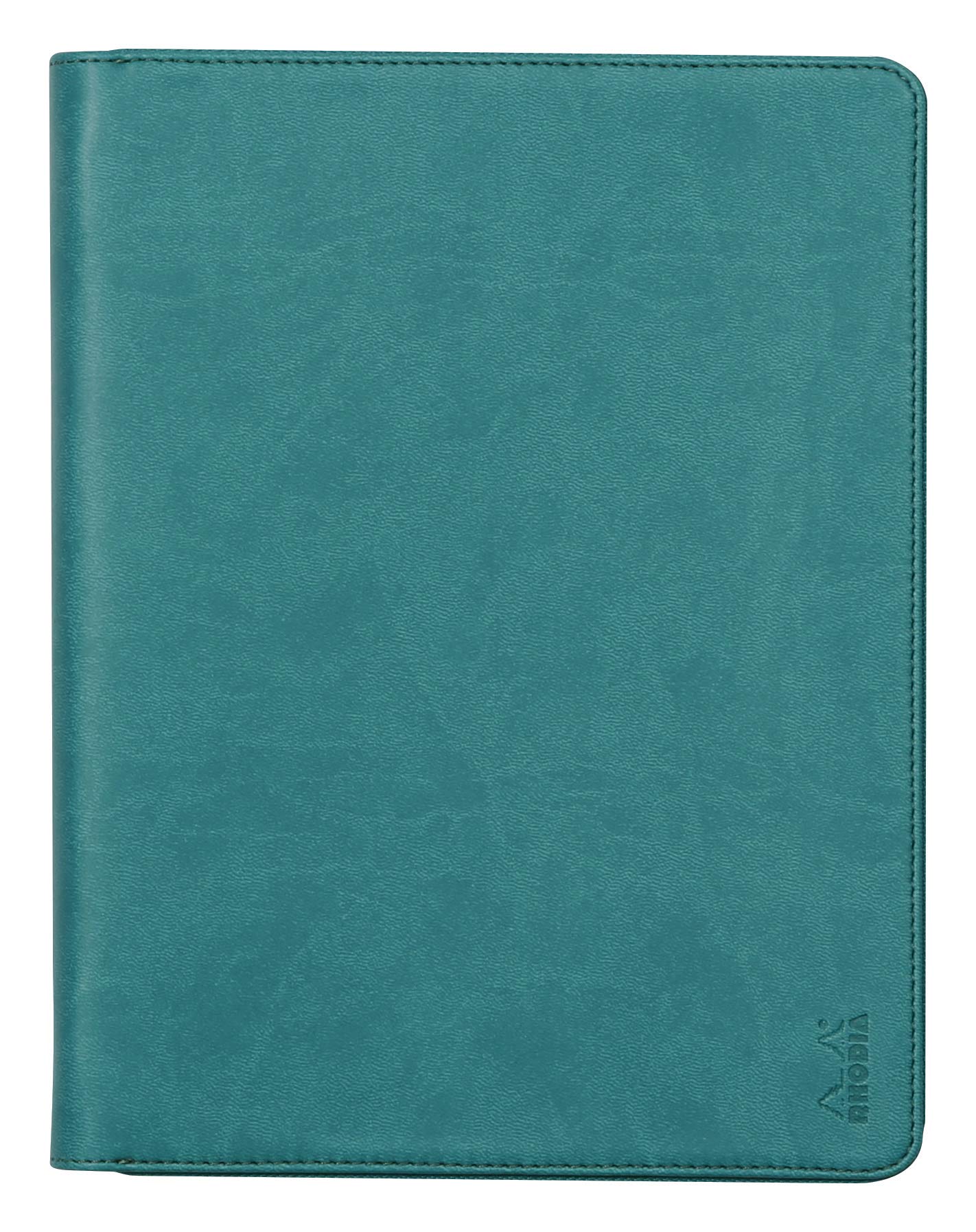 RHODIA 168103C - Rhodiarama Peacock Briefcase - for Notepads and A5 or A5+ Notebooks | Dimensions Closed 19.5x25.5 cm - Pocket for Tablet - Premium Faux Leather