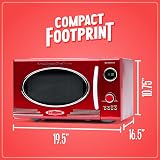 Nostalgia Retro Countertop Microwave Oven 800W 25.4L 12 Settings Red view 5