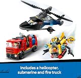 LEGO City 3in1 Helicopter Fire Engine Submarine Remix 60462 3 Minifigures view 3