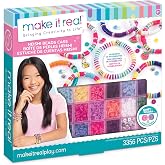 Make It Real Swift Clicks Heishi Bracelet Maker Beads with Storage Case - 3,356 Colorful Beads for Kids Ages 8+