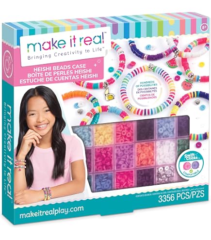 Make It Real – Fabricante De Pulseras De La Amistad, Kit Completo Con Cuentas, Hilos Y Plantillas, Regalo Para Niños 8+