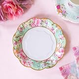 Talking Tables 24 Floral Paper Plates 17.5 cm with Scalloped Edge view 9
