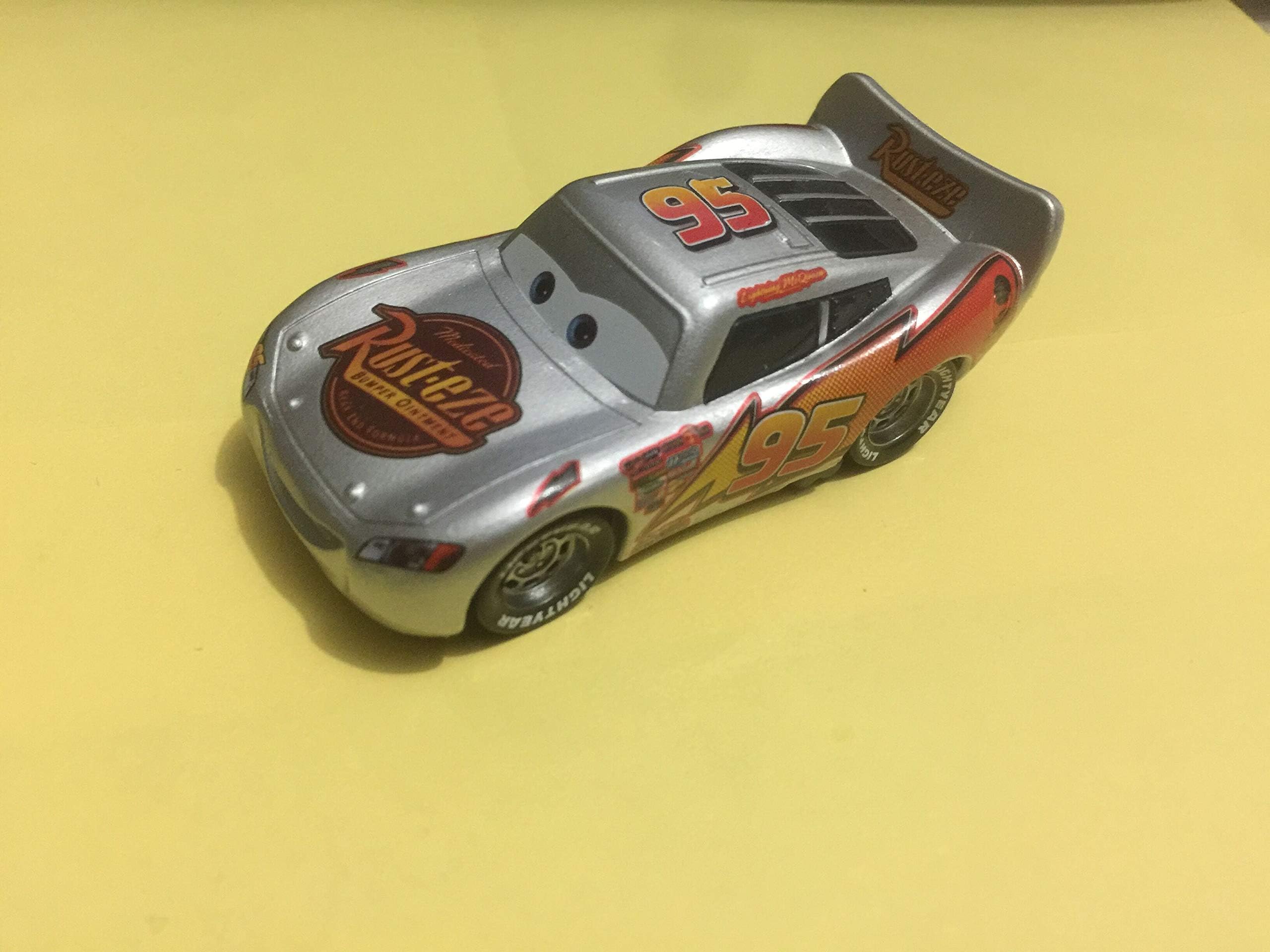 Pixar Cars Toys 95# Lightning McQueen Series Diecast Toy Car 1:55 Loose Kids Toys Vehicle Boy Toys (Cars 1 Siliver McQue)