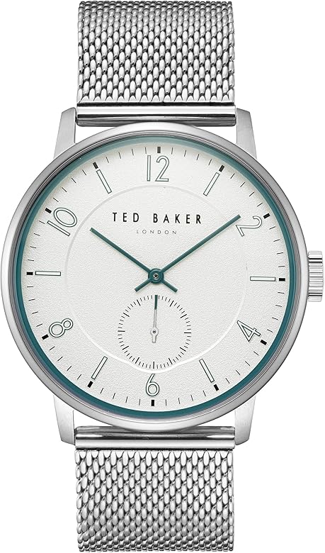 Amazon Com Ted Baker Te London Silver Owen Mesh Strap Mens Watch Watches