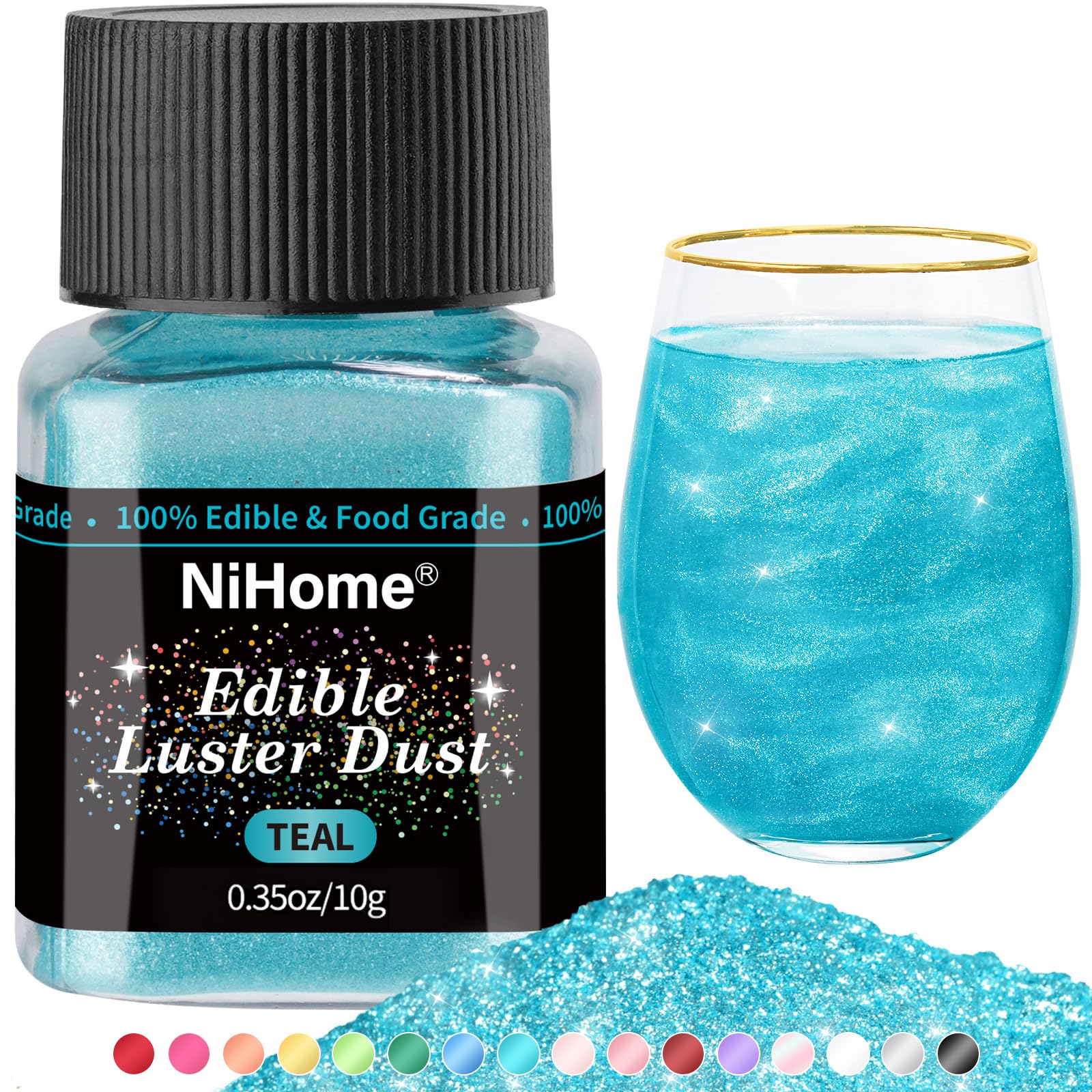 NiHome Edible Food-Grade Glitter Powder Glimmer