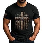 Redeemed Tshirt, Christian Shirts for Men, Cross Shirt, Mens Christian T Shirts, Bible Verse Shirt