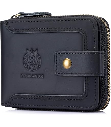 Amazon.com: CALFART Slim Zipper Wallets For Men RFID Leather Mens