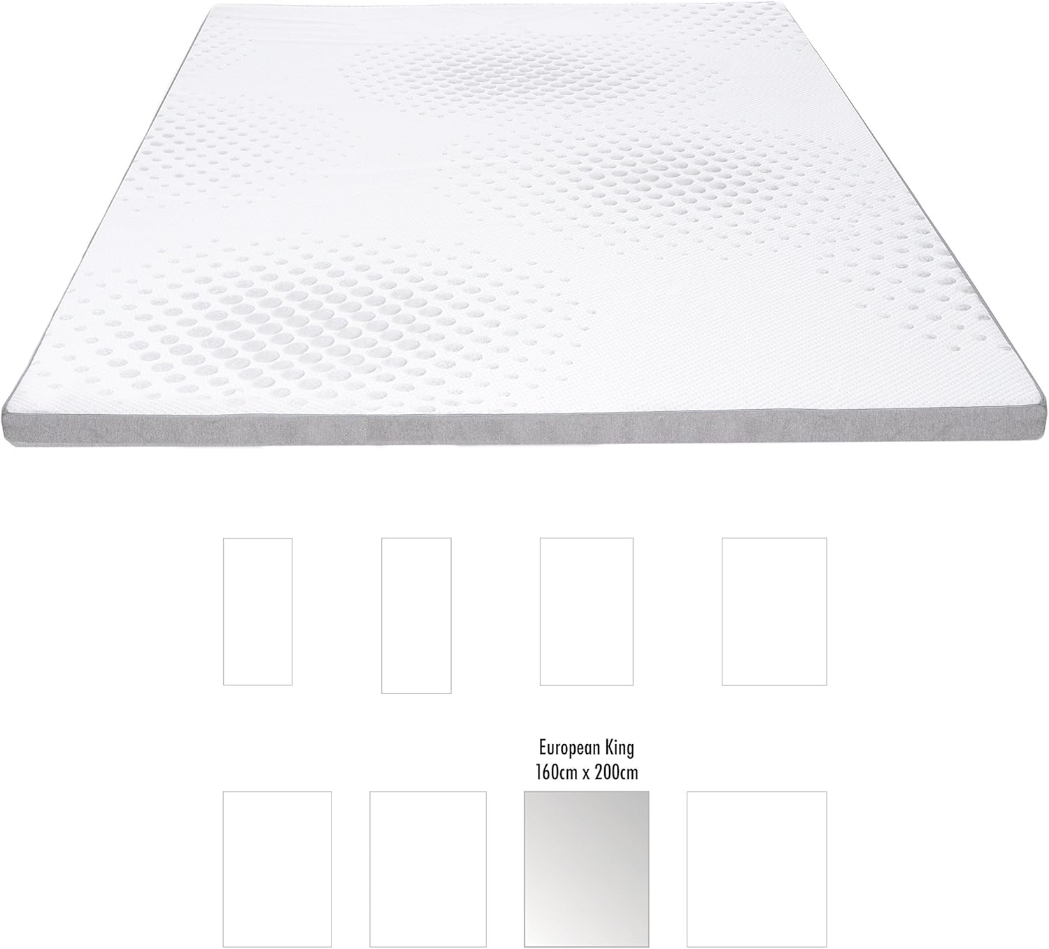 Milliard Memory Foam Mattress Topper, Gel Cool Foam, 2 Inch, EU King