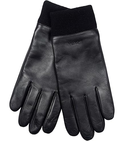 Coach SCULPTED C MENS LEATHER TECH GLOVE at Amazon Men's Clothing