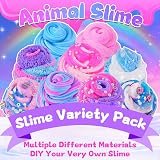 LAWOHO 6 Packs Axolotl Slime Kit Cloud Butter Clear Slime Set 360ml view 3