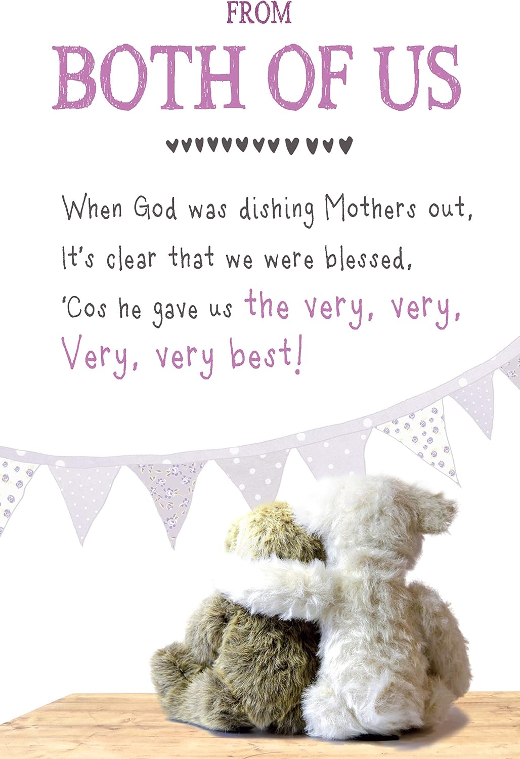 Emotional Rescue Mother's Day Card from Both of Us, When God Was Dishing Mothers Out.. Mum from Both Mother Day, Multi-Coloured