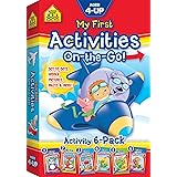 School Zone - My First Activities On-the-Go! 6-Pack Workbook Set - Ages 4+, Preschool to 2nd Grade, Dot-to-Dot, Hidden Pictur