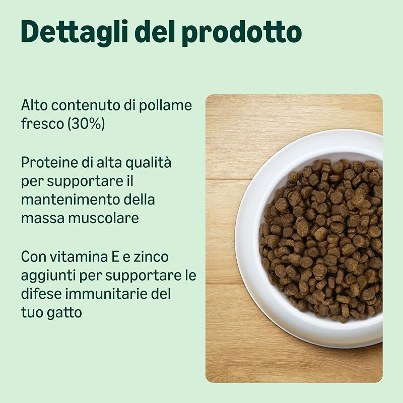 Cibo secco per gatti con ricetta senza cereali (STERILIZZATO/LEGGERO) con pollo fresco, 3 kg