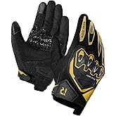 RIDEIRON Motorcycle Gloves for Men & Women, Summer Touchscreen Riding Gloves with Palm Sliders, Protective Gear for Road Racing, Dirt Bike, BMX, ATV Gold-L