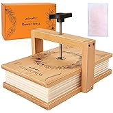 wisedry Flower Press Kit, Easy One-Step Pressing, Even Pressure, 6 Layers, 10 x 6 inch Flower Press Kit for Kids and Adults, Great Gifts for Anyone Who Loves Flowers and Crafts, Gift Box &amp; User Guide