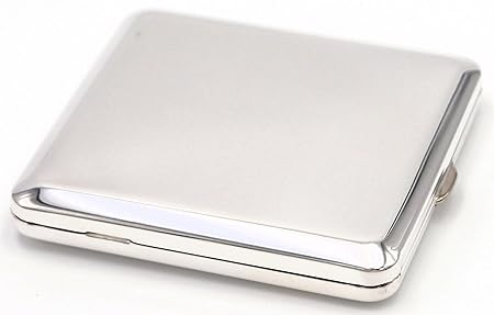 GERMANUS Zigarettenetui, Versilbert mit Silber, Gravierbar für Gravur