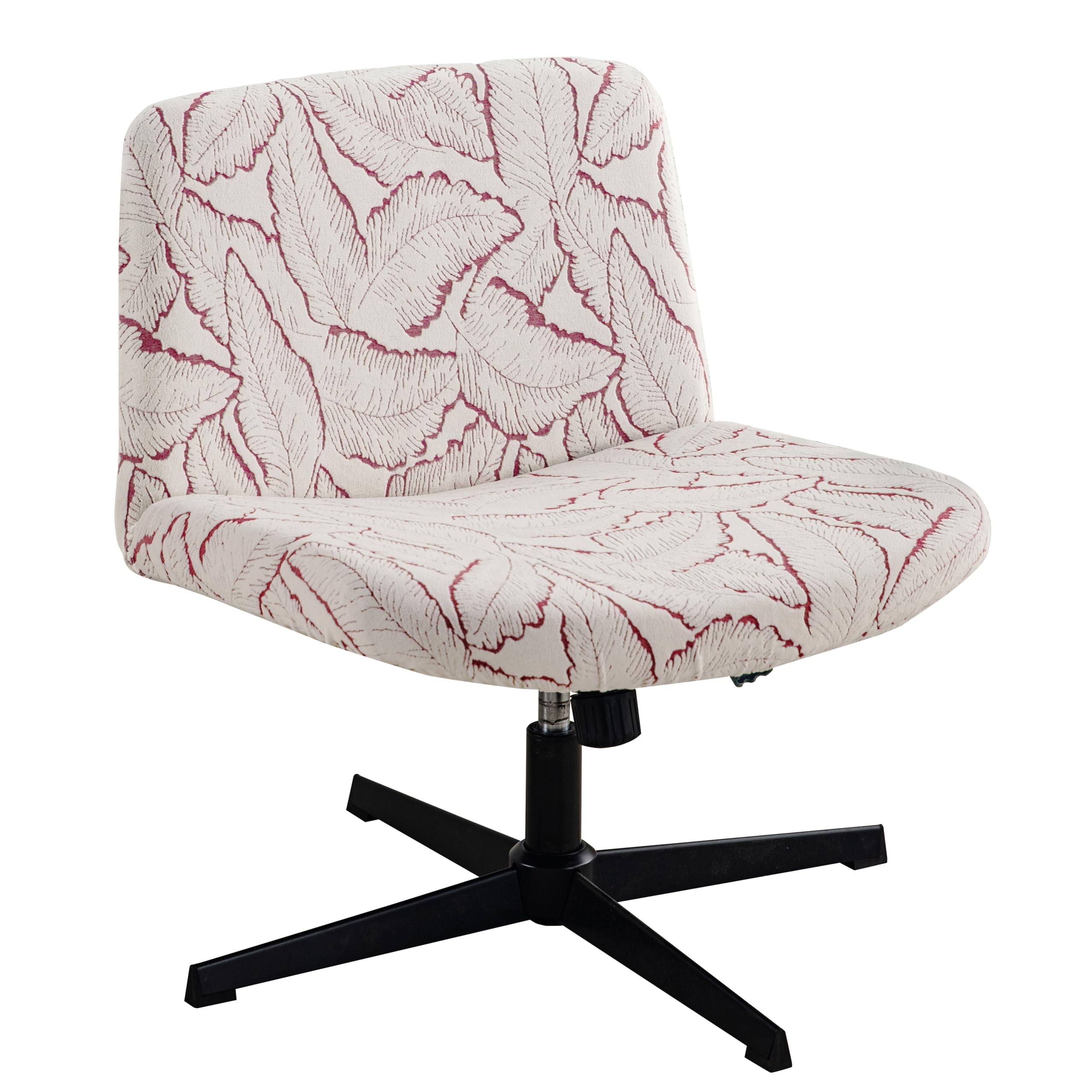 LavishCover Waterproof Palm Leaf Criss Cross Chair Cover, High-Stretch Flocked Fabric, Armless Office & Desk Chair Protector Against Stains and Wear(Red,Palm Leaf, Just The Cover, No Chair)