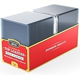 Cardboard Gold 35pt Top Loaders for Cards - 100 Count with Penny Sleeves | Rigid PVC hard card sleeves, 3x4 inch trading card protector, fits standard 2.5x3.5 collectible cards